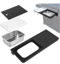 Folding Front Shelf for Traeger Woodridge Pro & Elite, 28" Grill Prep Table
