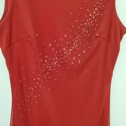 DRESS - RED, SIZE SMALL