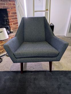 Article Denim Blue Angle Lounge Chair