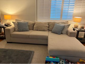 Living Spaces Beige Sectional