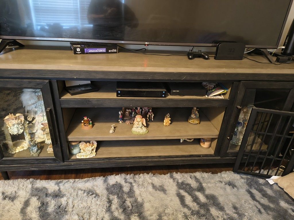 83 Inch TV Stand With 2 Door