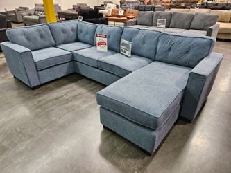 Brand New Sectional Blue Fabric $599