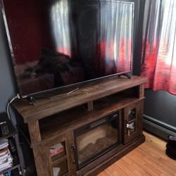 Fireplace And 55" TV