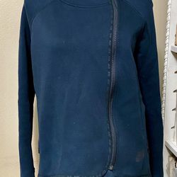  Nike Tech Fleece Cape Hoodie Asymmetrical Full Zip Jacket Sweatshirt Womens S