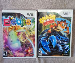 Nintendo Wii - 2 games: Elebits (2008) & Crash of the Titans (2007)  *CIB*