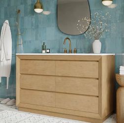 Antony 54" Single Bathroom Vanity with Quartz Top