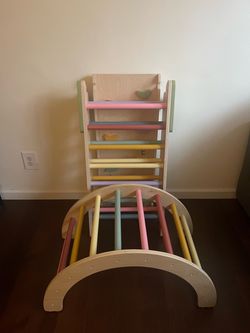 3-Piece Montessori Climbing Set – Pikler Triangle, Arch & Slide