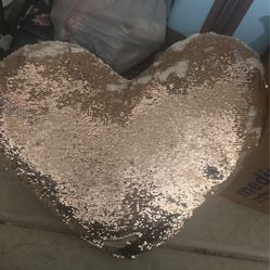 HEART SEQUIN PILLOW