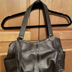 Brighton  Andie Pretty Tough Pewter Studded Handbag