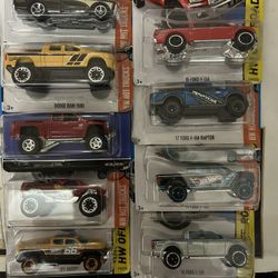 Hot Wheels Trucks Lot Of 9 