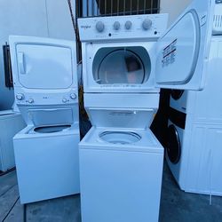 Whirlpool stackable washer and dryer gas no credit needed