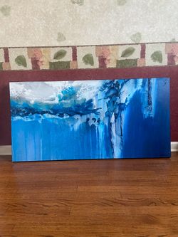 BLUE Painting hand painted