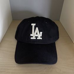 Black Embroidered LA Hat