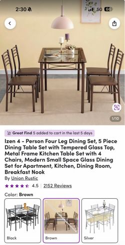 Union Rustic Izen 4 - Person Four Leg Dining Set