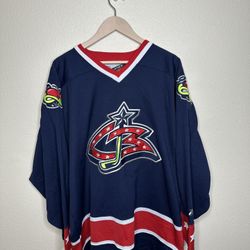 Vintage 90s NHL Pro Player Columbus Blue Jackets Jersey