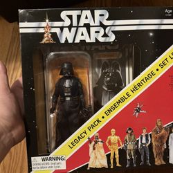 Star Wars Black Series 6” 40th Anniversary Legacy Pack Darth Vader & Display New