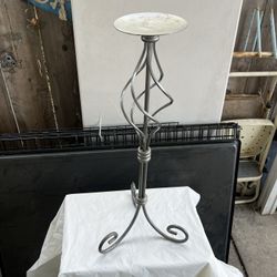 Party light pewter candle holder
