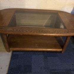 Coffee Table With Glass Insert 