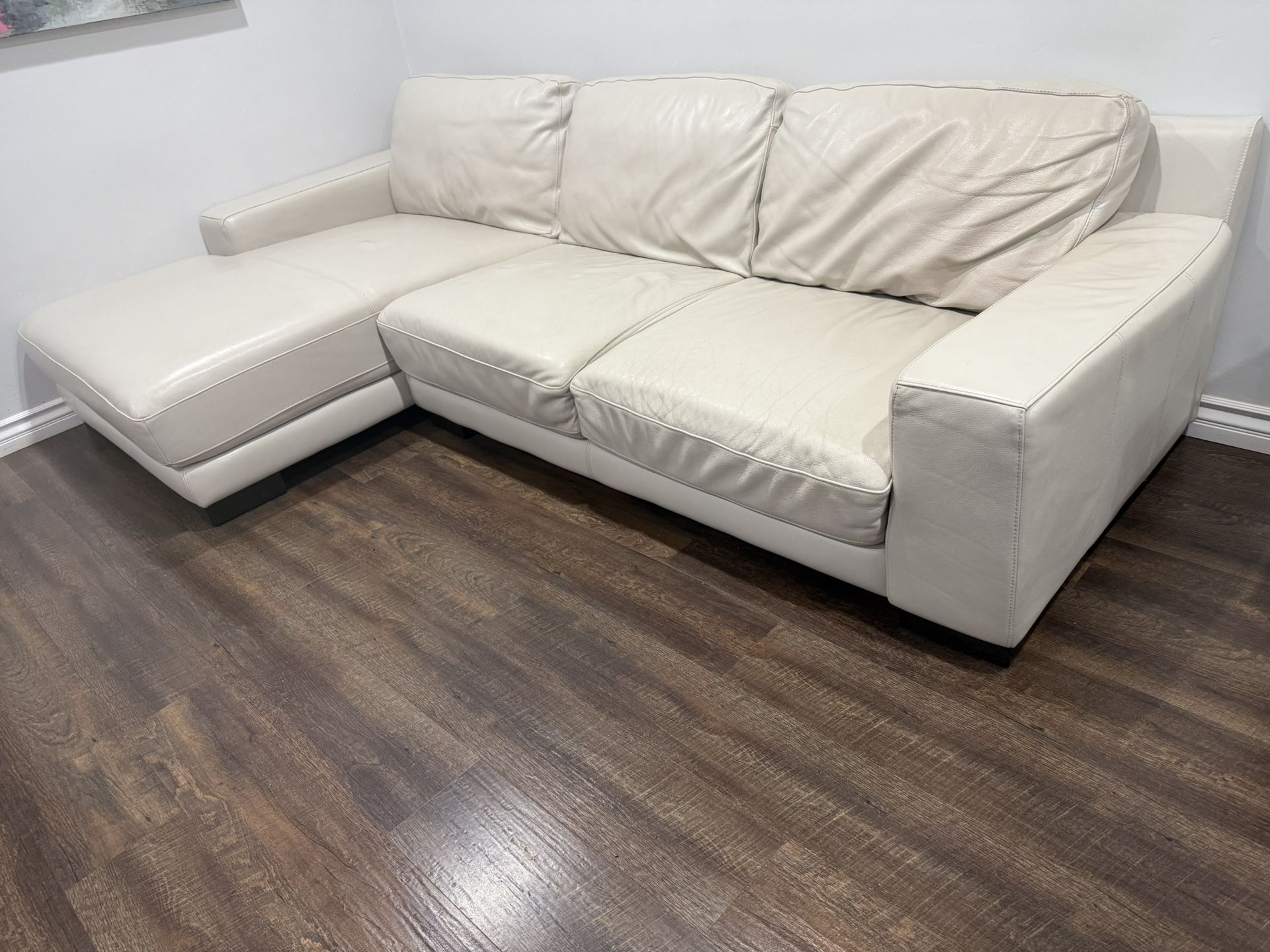Off White Leather Couch