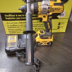 New Dewalt 20v Flex Advantage 3 Speed Hammer Drill/w Battery And Charger 