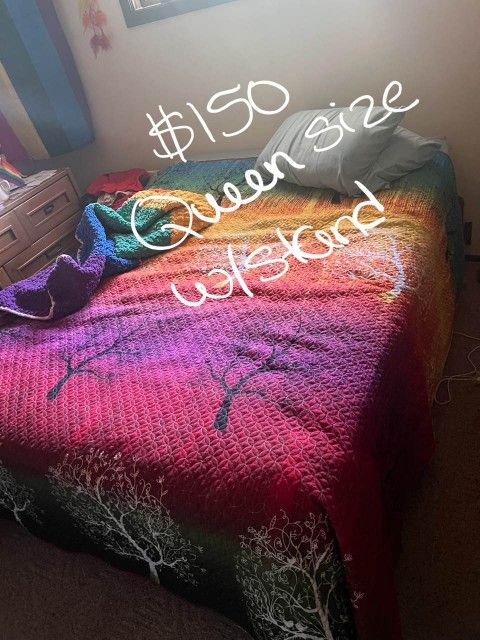 Queen Size Bed With Stand
