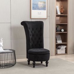 High Back Accent Chair Throne Chair Velvet Chair 