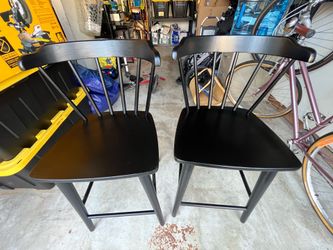 Black Wooden Barstools