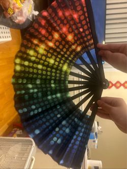 Large Folding Hand Rave Fan