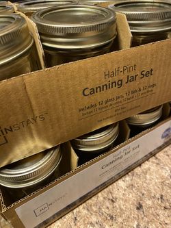 Glass Jars Half Pint 24 Pieces 