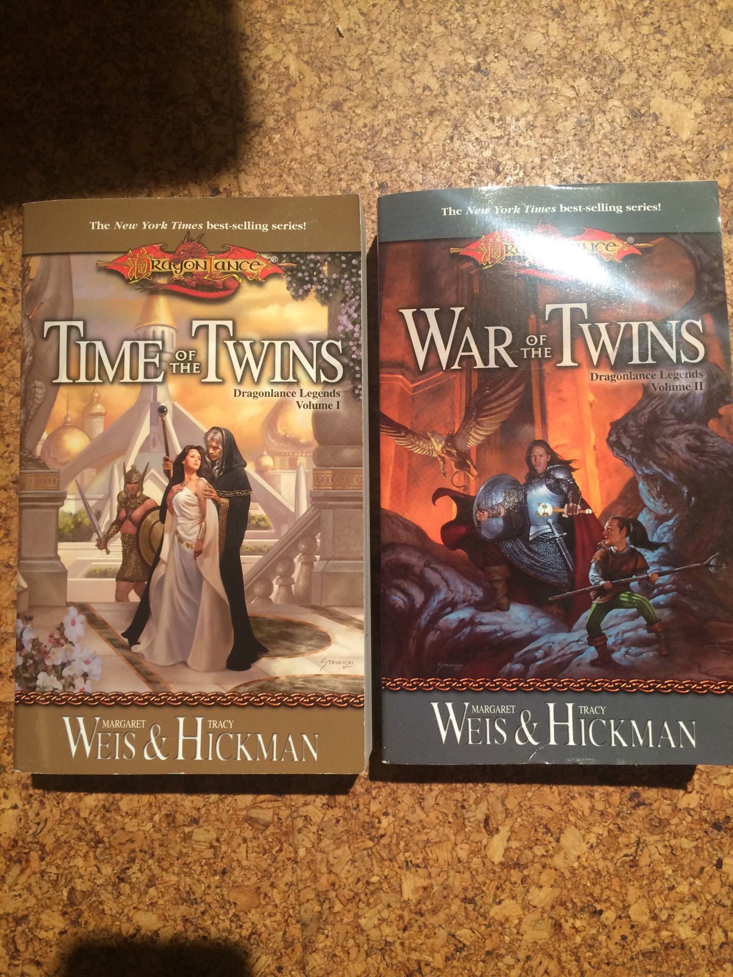 Lot of two Dragonlance novels from Legends series by Weis and Hickman