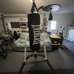 Everlast Punching Bag Stand with Speed Bag