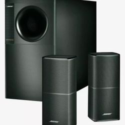  2 Bose Acoustimass 5 Series V Black Stereo Speaker System