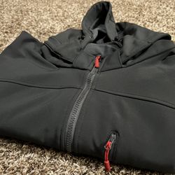 Outfitter Trading Co. Black Full Zip Hooded Jacket Size Medium
