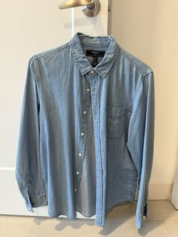 Button Down Denim Shirt For Men