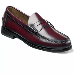 Florsheim Leather Berkeley Penny Loafer Burgundy Size 9.5