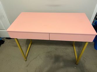 Desk and Cow print Chair