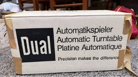 Dual 1218 Vintage Record Player Turntable with Original Packaging & Components