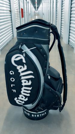 Callaway Staff Big Bertha Black 6-Way Divide Single Strap Golf Bag..material VG