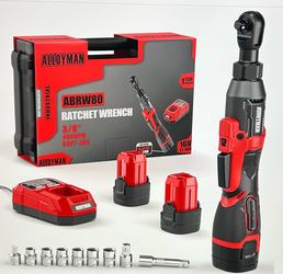 Alloyman 16V 3/8” Cordless Brushless Ratchet Wrench Set
