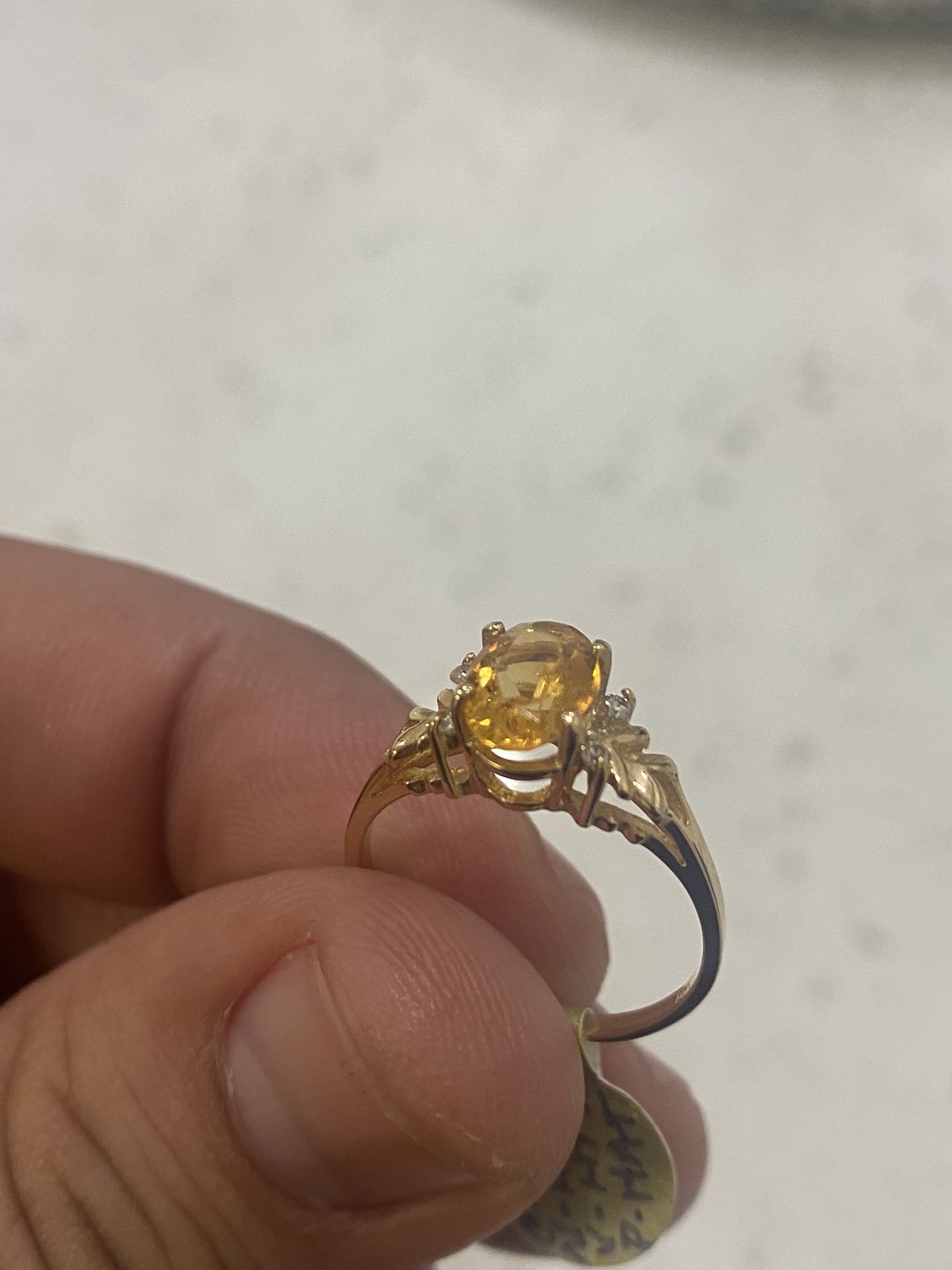 Sortija Oro 14k Y Diamante 