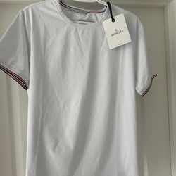 Moncler White Slim Tee 
