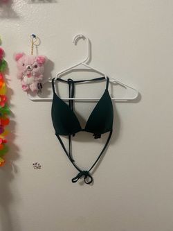 H&M green swim tie top
