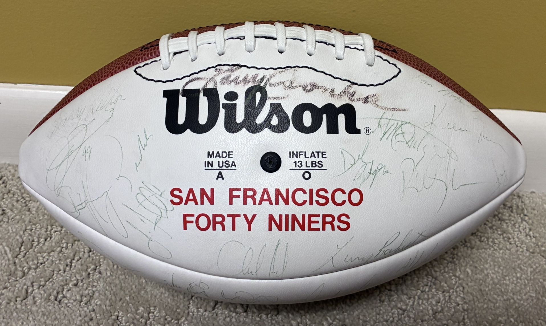 1988 San Francisco 49ers Super Bowl XXIV Champions Team Signed Football