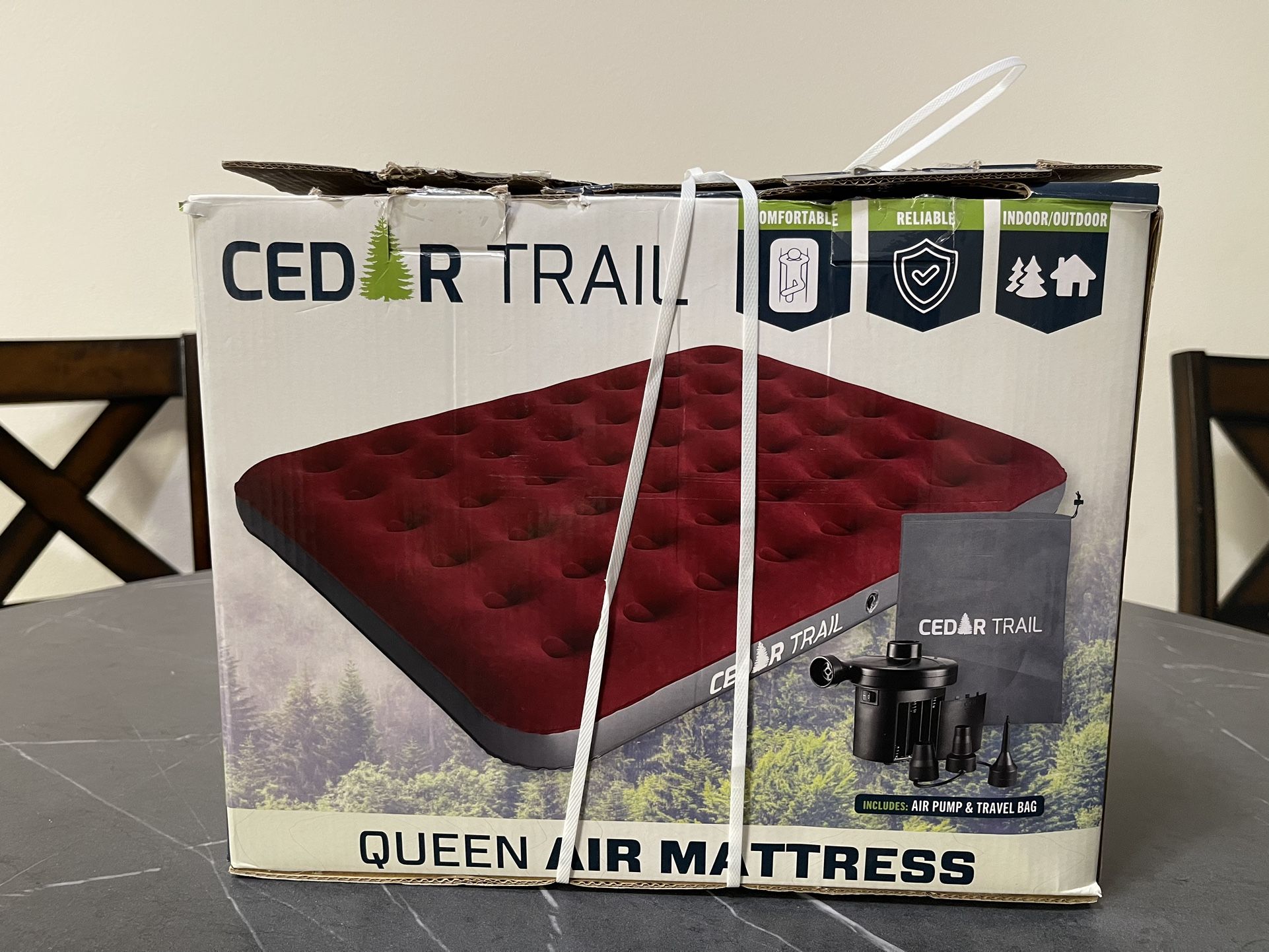 Queen Air Mattress, Great For Camping Or Rest In Car