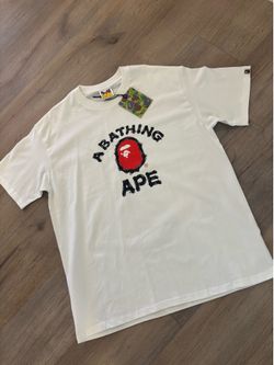 BAPE Brush College Logo Tee - White