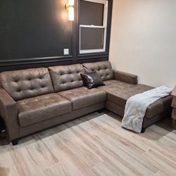 Leather sectional Couch