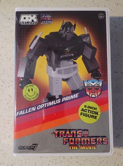 Super7 Transformers The Movie VHS Box Fallen Optimus Prime 8” Figure DX Deluxe