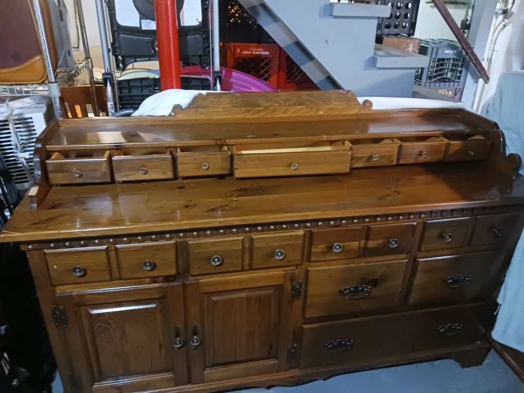 Large All Wood Dresser 62 Long