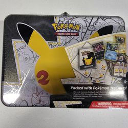 Pokemon Celebrations 25th Anniversary Collector’s Chest Lunch Box Cards Tin Sealed