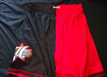 Philadelphia 76ers Mitchell And Ness Throwback 2000s basketball shorts mens new NBA